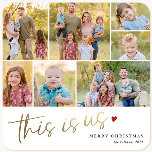 Heartfelt Collage Personalized Holiday Cards