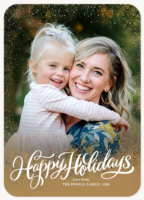 Textured Tidings Personalized Holiday Cards