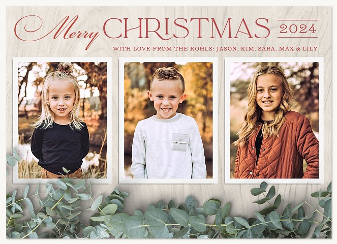 Farmhouse Garland Personalized Holiday Cards