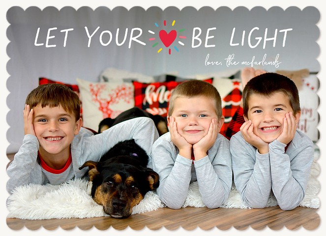 Heart So Light Personalized Holiday Cards
