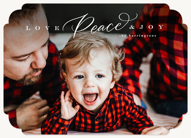 Peaceful Elegance Personalized Holiday Cards