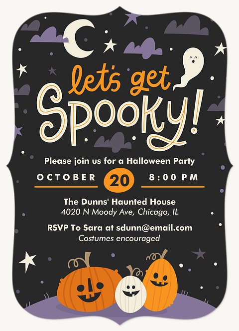 Let's Get Spooky Halloween Party Invitations