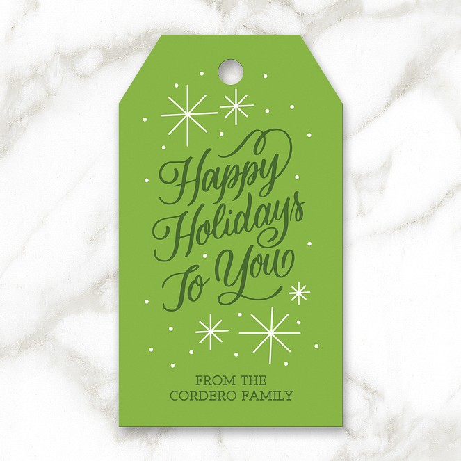 Holiday Flourish Custom Gift Tags