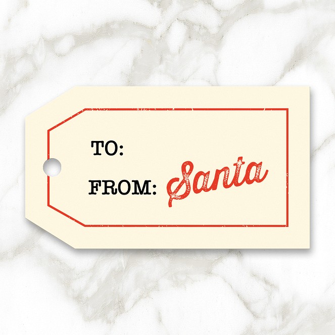 Santa Tag Custom Gift Tags