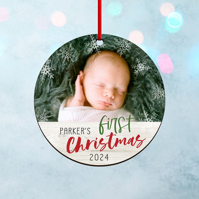 Frosted Frame Personalized Ornaments
