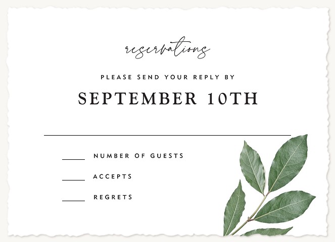 Leaflet Wedding RSVP Cards