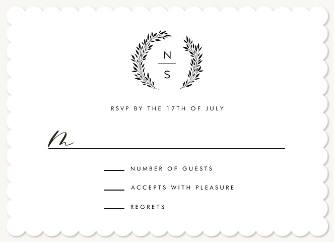 Sweet Simplicity Wedding RSVP Cards