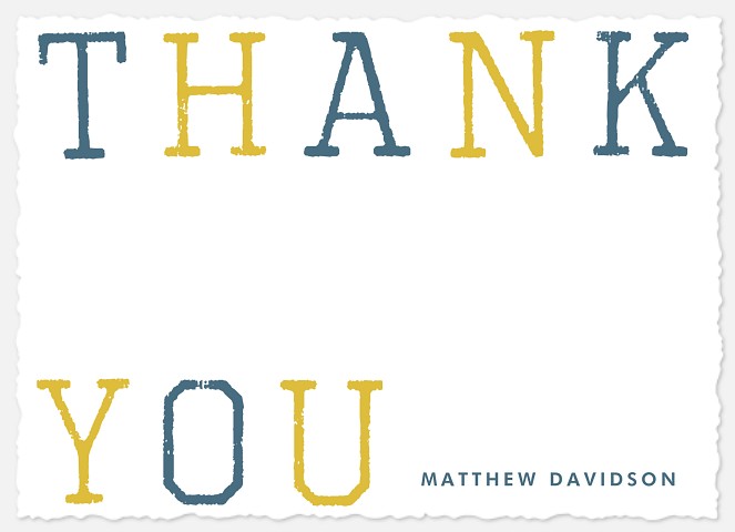 Typewritten Thank You Cards 