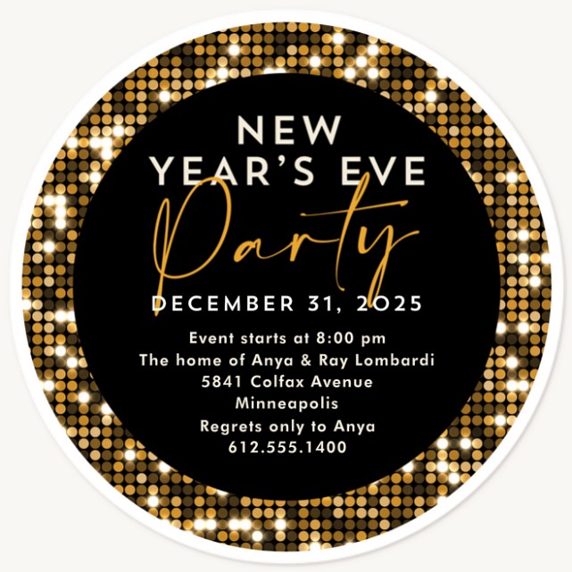 New Year Glam | Holiday Party Invitations