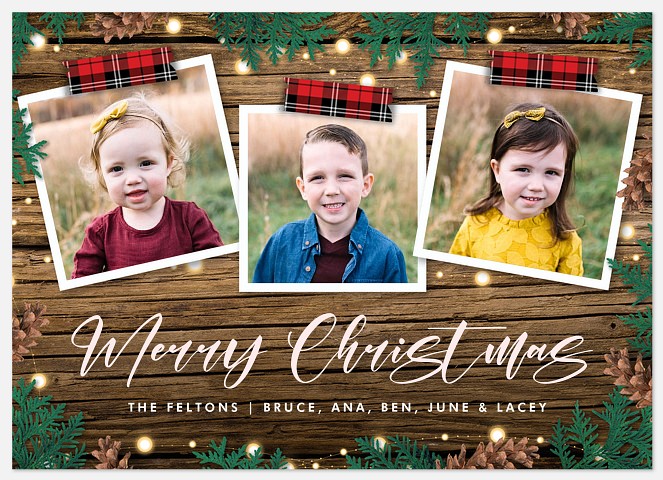 Rustic Cabin Holiday Photo Cards