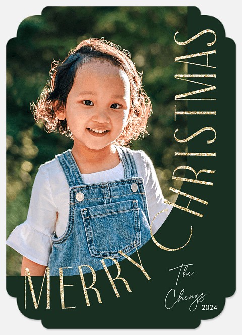 Glitzy Arch Holiday Photo Cards