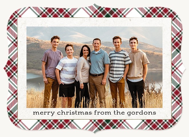 Plaid Nouveau Personalized Holiday Cards