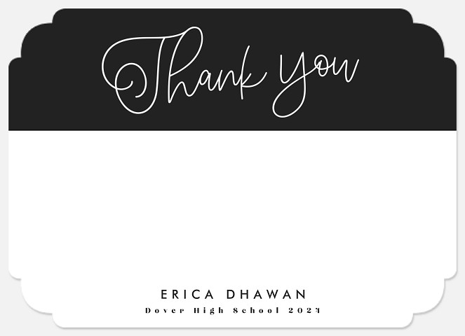 Big Script Thank You Cards 