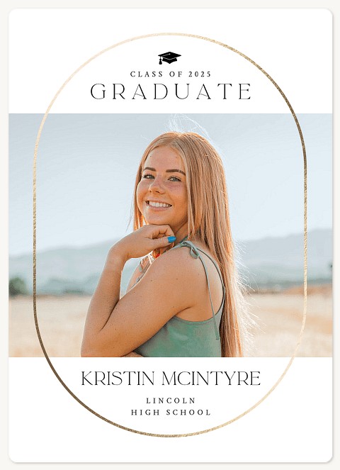 Oval Achievement Graduation Invitations