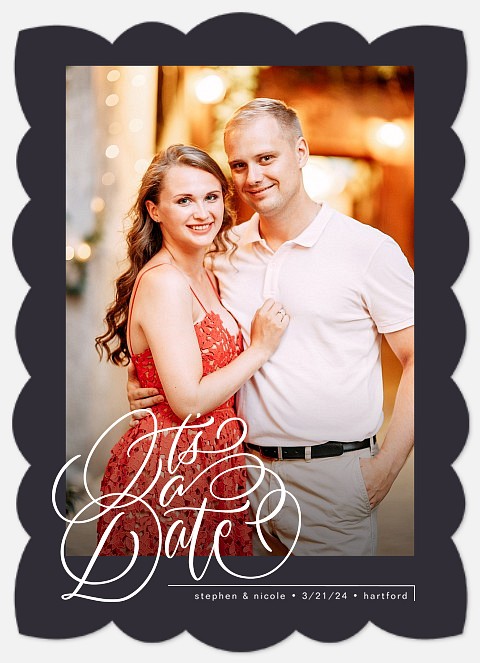 Flourished Save the Date Photo Cards