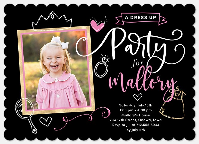 Dress Up Kids' Birthday Invitations