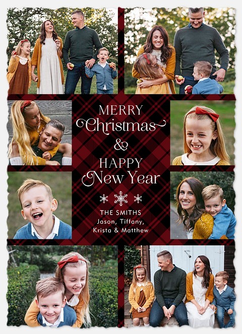 Farmhouse Tartan Holiday Photo Cards