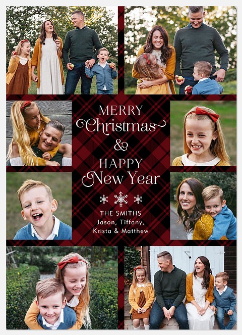 Farmhouse Tartan Holiday Photo Cards