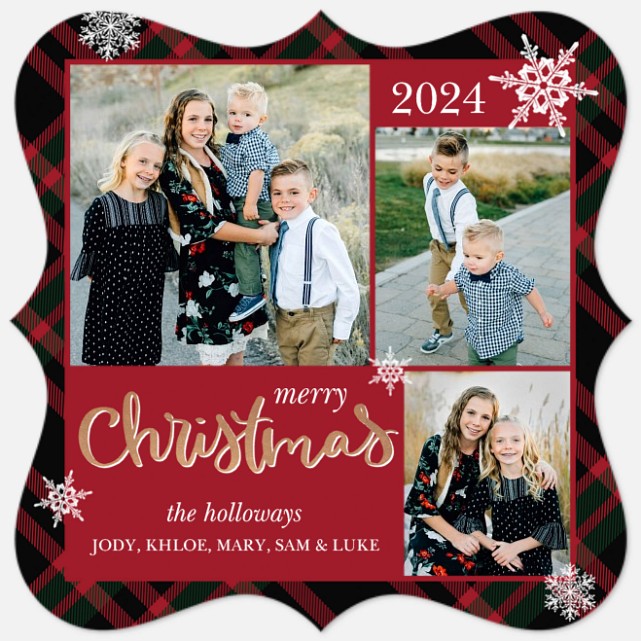 Classic Grid Holiday Photo Cards