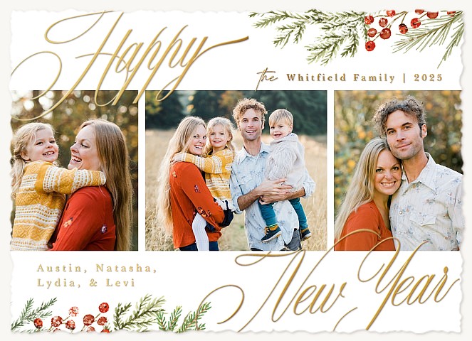 Scripted Corners Photo Holiday Cards