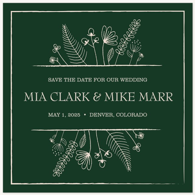 Fine Foliage Save the Date Cards