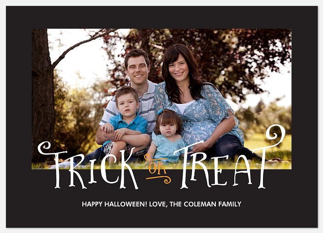 Spooky Treat Halloween Photo Cards