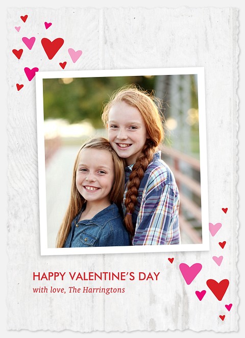 Heart Sprinkles Valentine Photo Cards