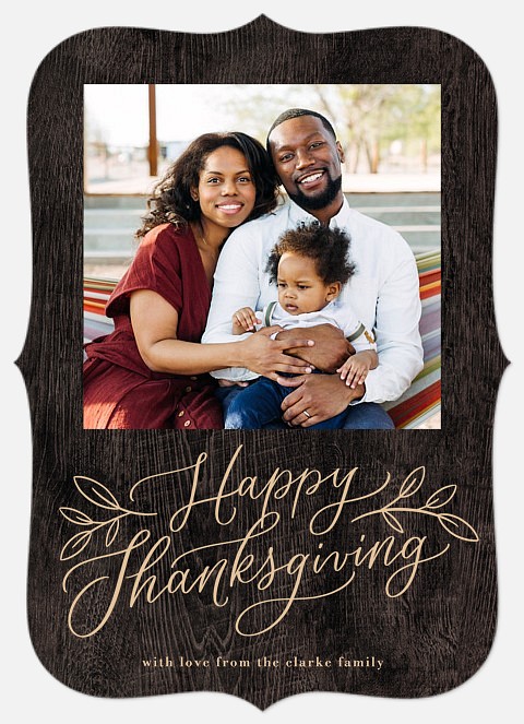 Rustic Thanks Thanksgiving Cards