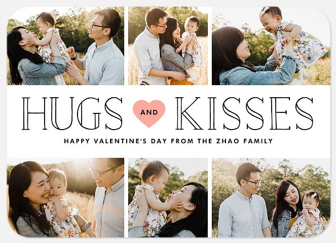 Etched Kisses Valentine Photo Cards