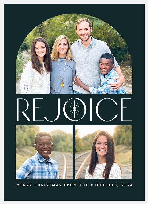 Rejoice Window Holiday Photo Cards