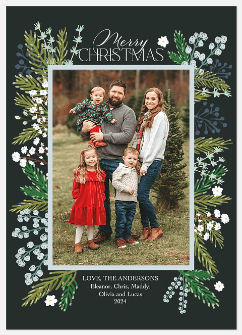 Botanical Holiday Holiday Photo Cards