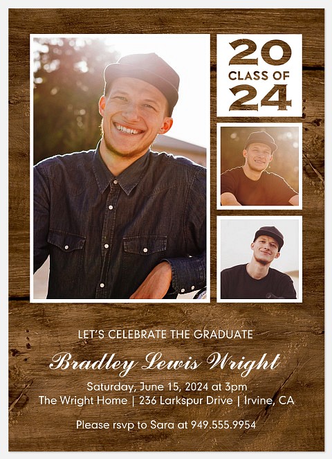 Rustic Charisma Graduation Cards