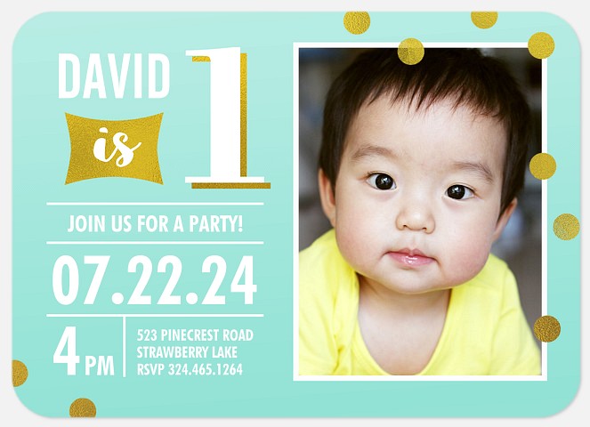 Shimmering Dots Kids' Birthday Invitations