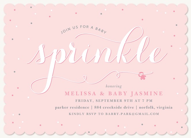 Little Sprinkle Baby Shower Invites