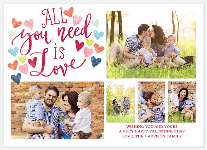 Love Is All You Need Valentine Photo Cards