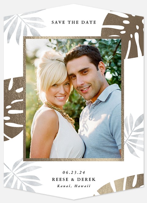 Tropical Paradise Save the Date Photo Cards