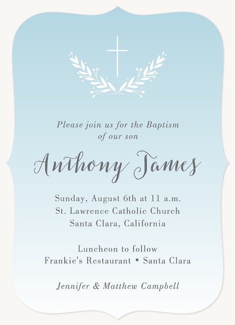 Blessed Laurels Baptisms & Christening Invitations