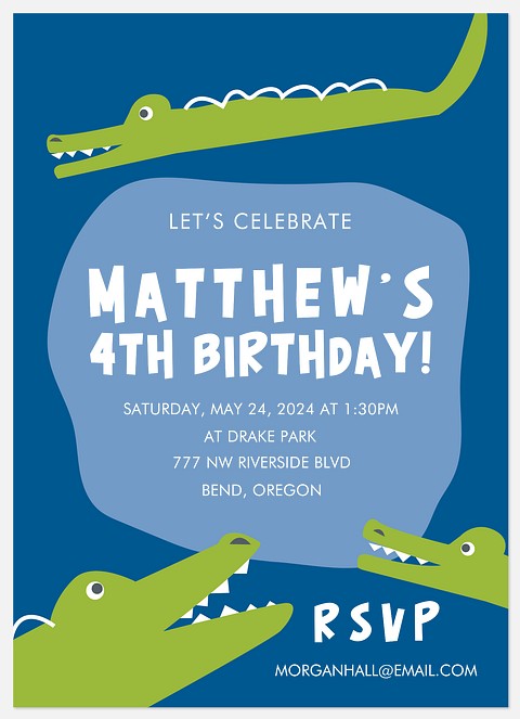 Chomp-tacular! Kids' Birthday Invitations