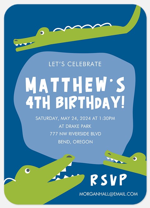 Chomp-tacular! Kids' Birthday Invitations