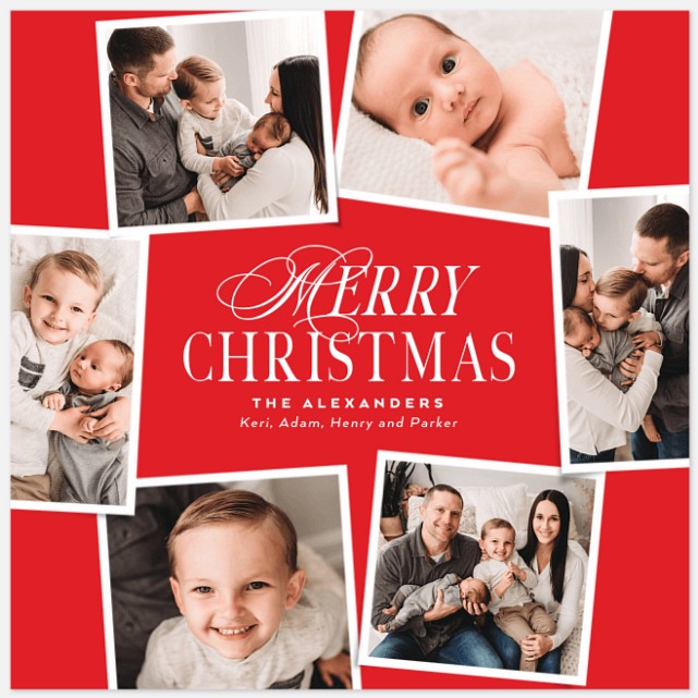 Swirly Surround Holiday Photo Cards