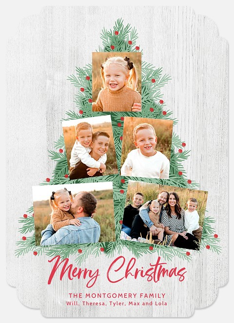 Tree Collage Holiday Photo Cards