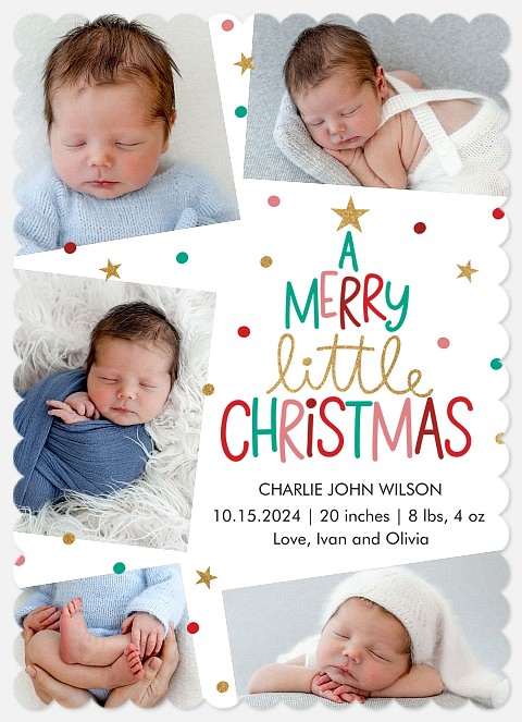 Merry Little Tree Holiday Photo Cards