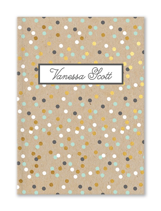 Confetti Kraft Custom Hardcover Journals