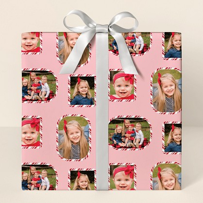 Candy Cane Frame Wrapping Paper