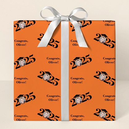 Graduation Year Photo Wrapping Paper