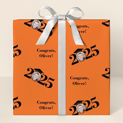 Graduation Year Photo Wrapping Paper