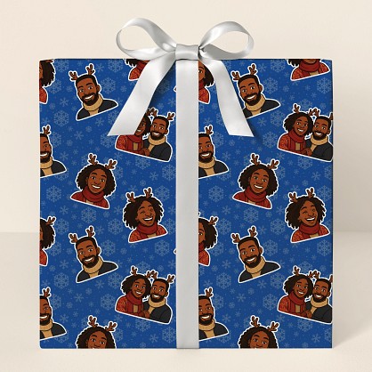 Cartoon of You Reindeer Wrapping Paper