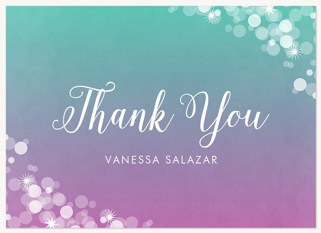 Dream Sparkles Quinceañera Thank You Cards