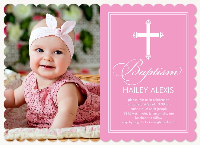 Framed Tradition Baptisms & Christening Invitations