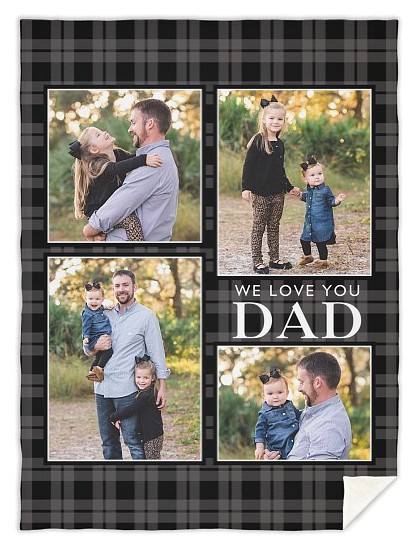 Plaid Dad Custom Blankets